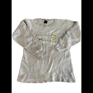 harly davidson long sleeve 3D emblem shirt